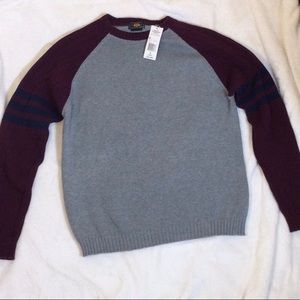 Mens Grey and Burgundy long Sleeve sweater by Route 66